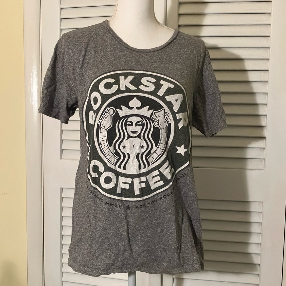 Cobain Clothing Soft 100% Organic Cotton Tee “Rockstar Coffee”